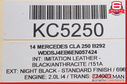 14-18 Mercedes W117 CLA250 GLA250 Rear Overhead Dome Light Reading Map OEM