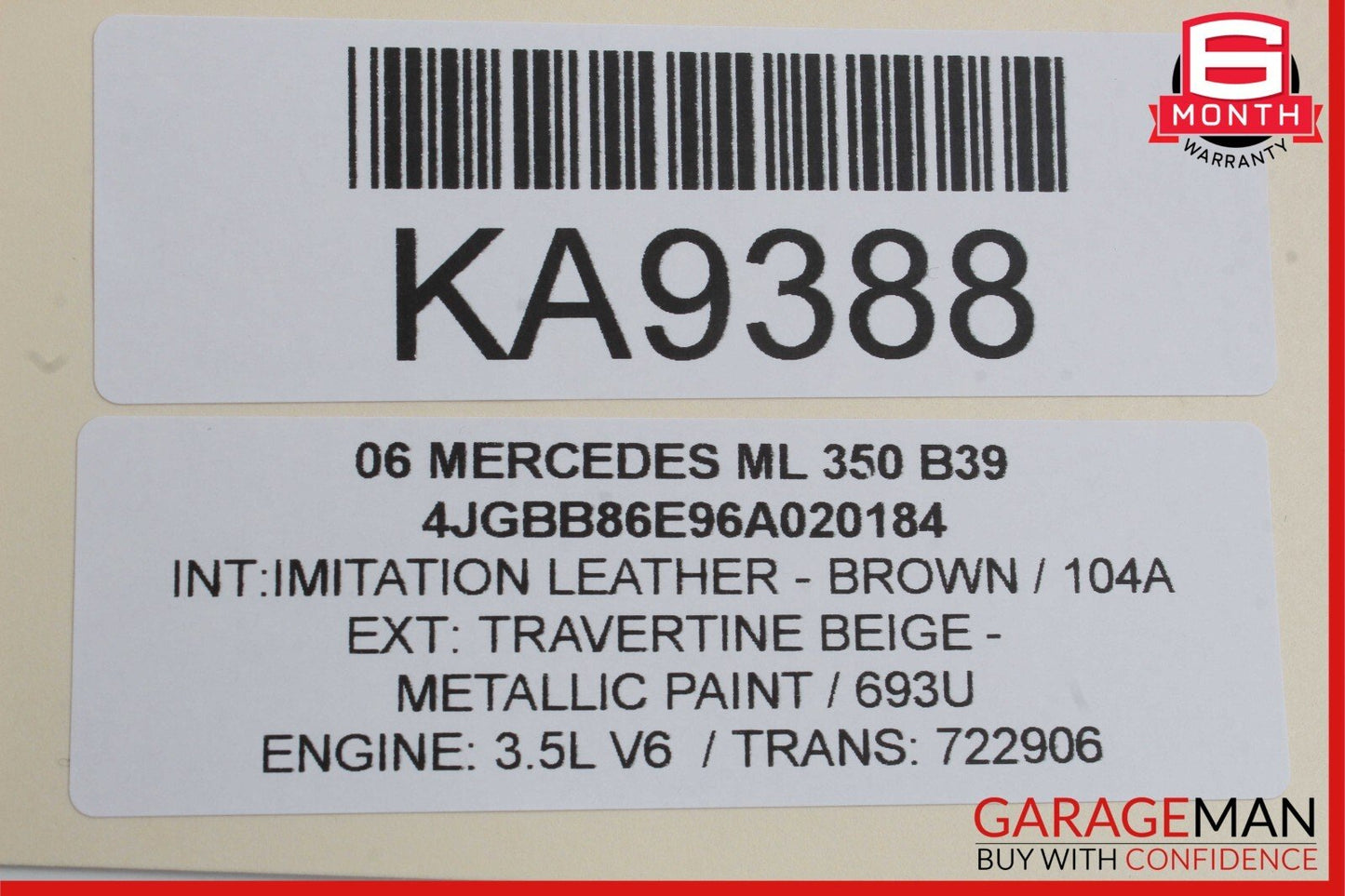 06-12 Mercedes X164 GL450 ML350 Front Right Side Exterior Door Handle Beige