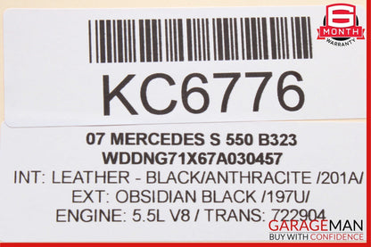 07-13 Mercedes W221 S550 S400 Rear Right Exterior Door Handle Keyless Go OEM