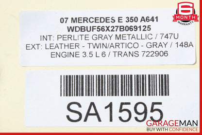 07-09 Mercedes W211 E350 E550 Dashboard Glove Box Storage Compartment Gray OEM