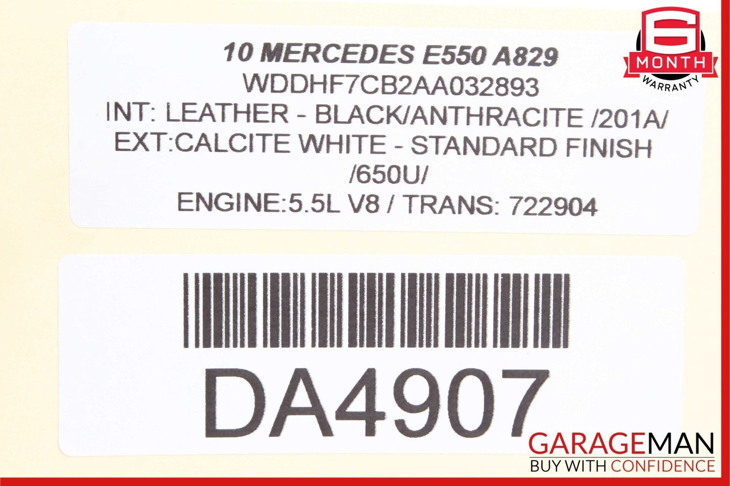 10-14 Mercedes W212 E550 Rear Right Passenger Side Door Window Regulator Motor