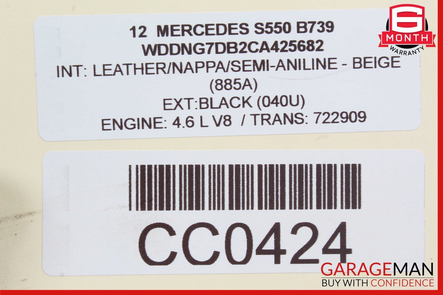 11-20 Mercedes S550 CL550 4.7L Left Side Air Intake Hose Duct Pipe Assy