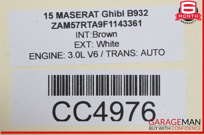 14-22 Maserati Ghibli M157 Rear Right Passenger Side Interior Door Panel OEM