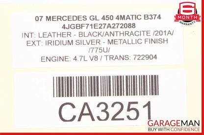 06-12 Mercedes X164 GL450 GL350 Rear Right Side Door Wire Harness Wiring OEM