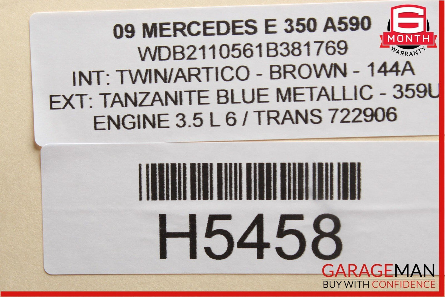 07-09 Mercedes W211 E350 E550 Rear Right Passenger Side Door Control Module OEM