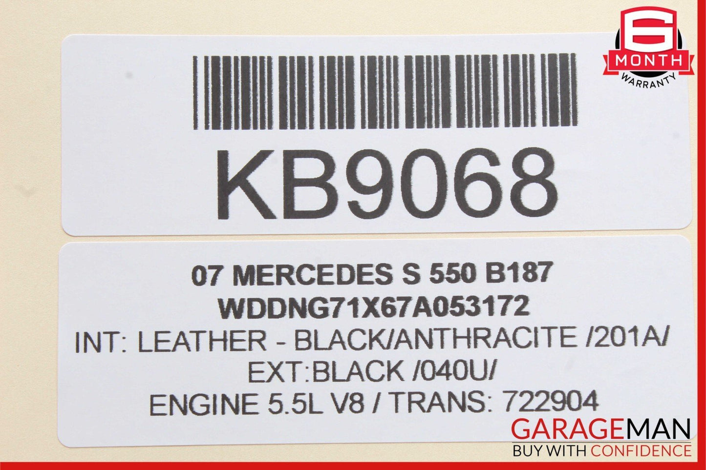 07-13 Mercedes W221 S550 S65 AMG Rear Right Passenger Side Exterior Door Handle