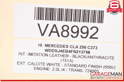 14-19 Mercedes W117 CLA250 2.0L Engine Turbocharger Turbo Charger Manifold OEM