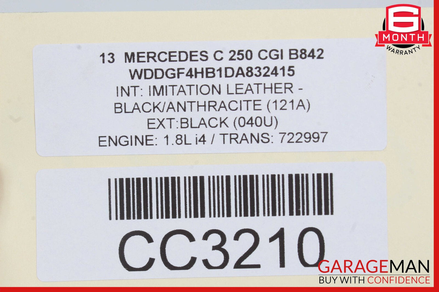 12-15 Mercedes C250 SLK250 7G Tranny Automatic Transmission Assy 722.997 127k