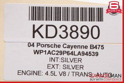 03-10 Porsche Cayenne 955 957 Front Right Side Sunvisor Sun Visor Shade Gray OEM