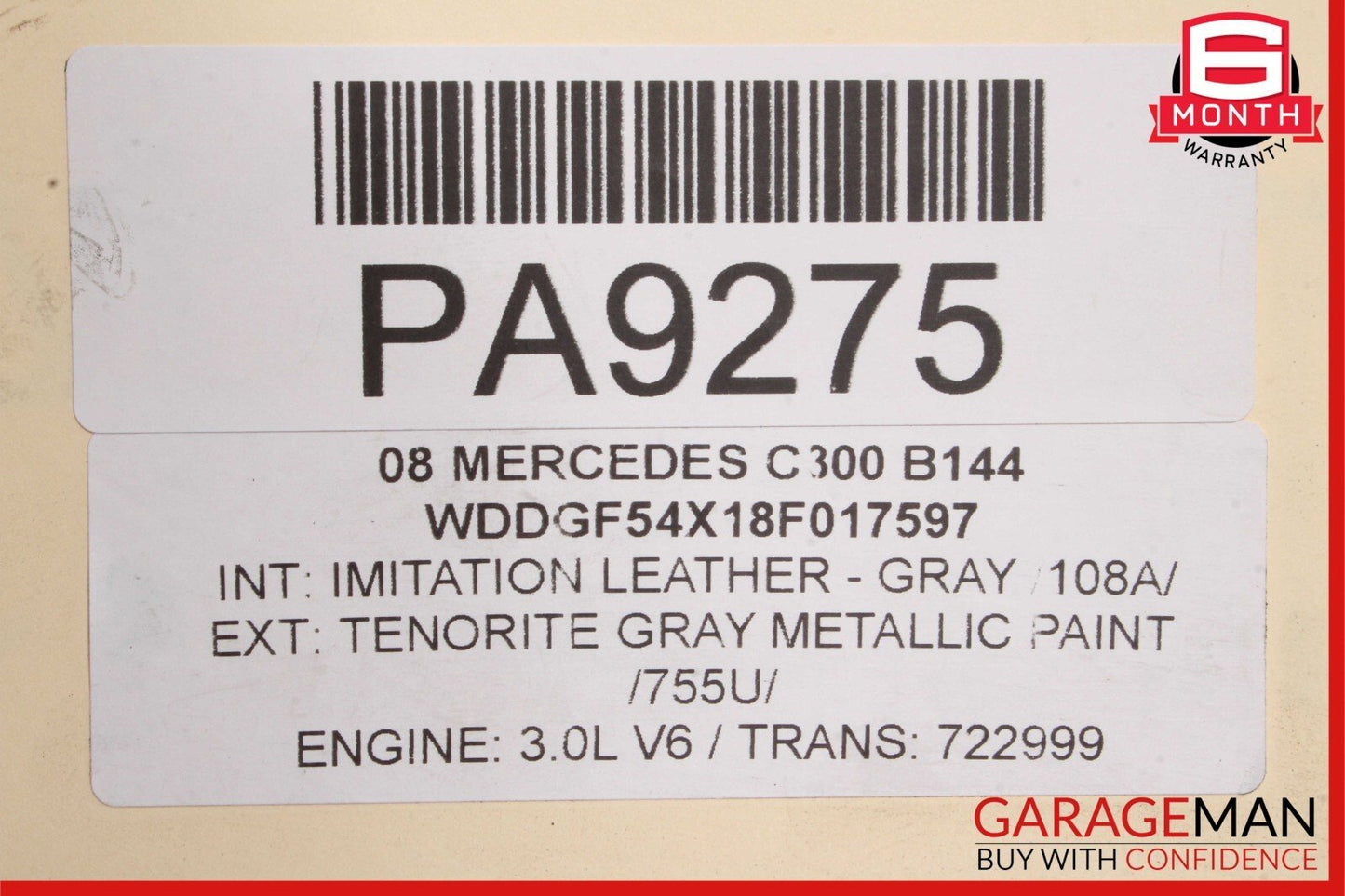 08-11 Mercedes W204 C300 RWD 7G Auto Trans Automatic Transmission 722.999 143k
