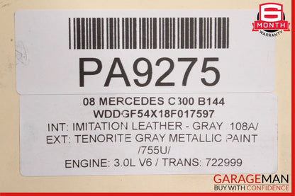08-11 Mercedes W204 C300 RWD 7G Auto Trans Automatic Transmission 722.999 143k