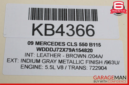 09-11 Mercedes W219 CLS550 Front Left Driver Side Mirror Door Rear View OEM