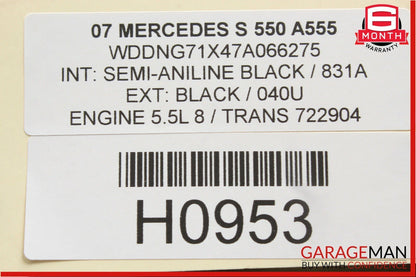 07-09 Mercedes W221 S550 Ash Tray Ashtray Lighter Trim Cover Compartment Black