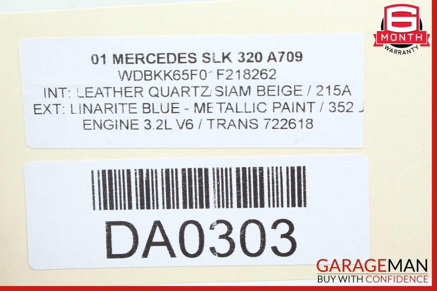97-01 Mercedes R170 SLK230 SLK320 Power Steering Gear Box Gearbox 1704601100 OEM