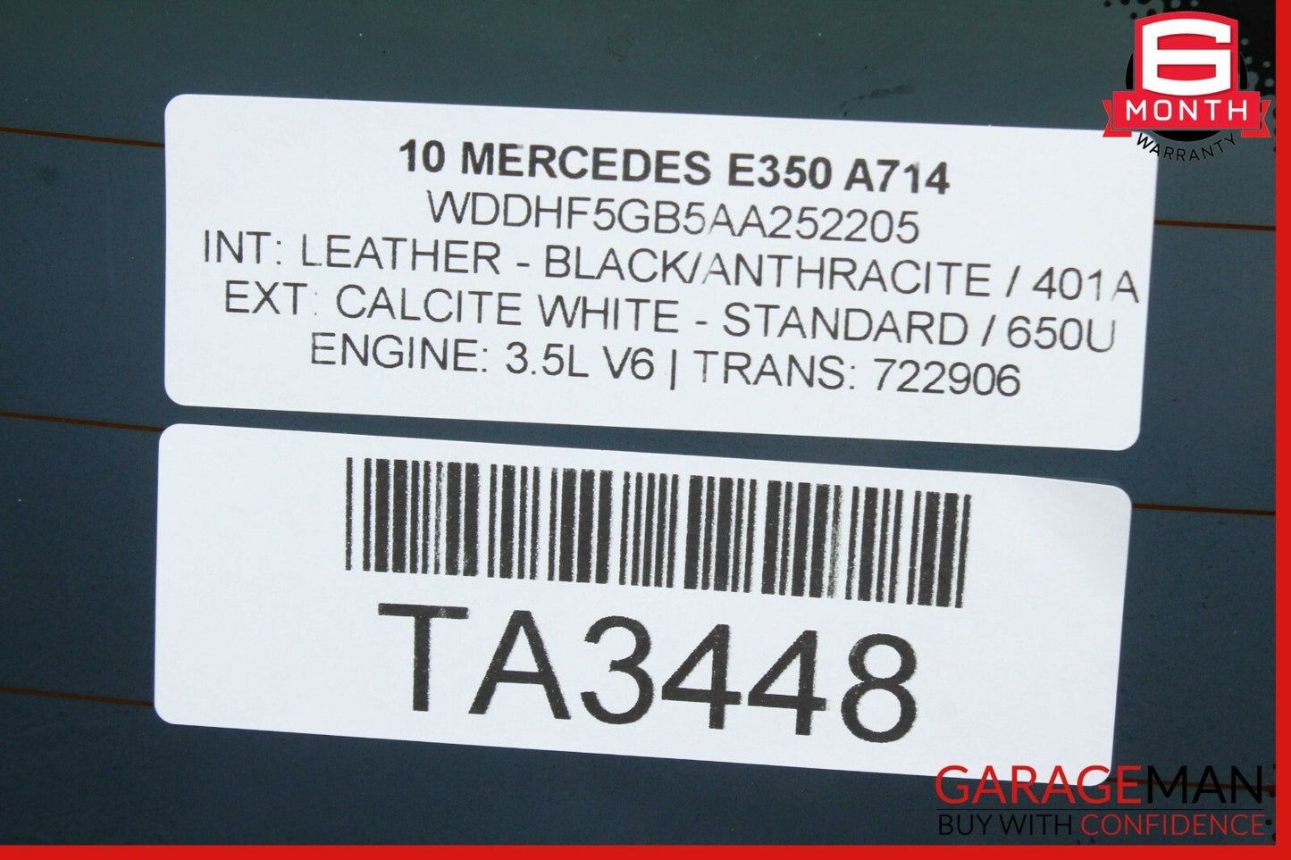 10-16 Mercedes W212 E350 Sedan Rear Windshield Wind Shield Window Glass Tinted