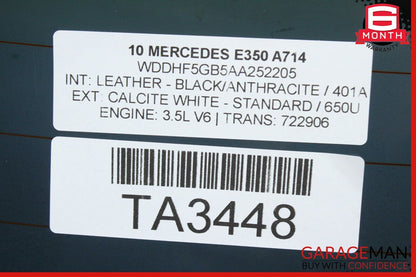 10-16 Mercedes W212 E350 Sedan Rear Windshield Wind Shield Window Glass Tinted