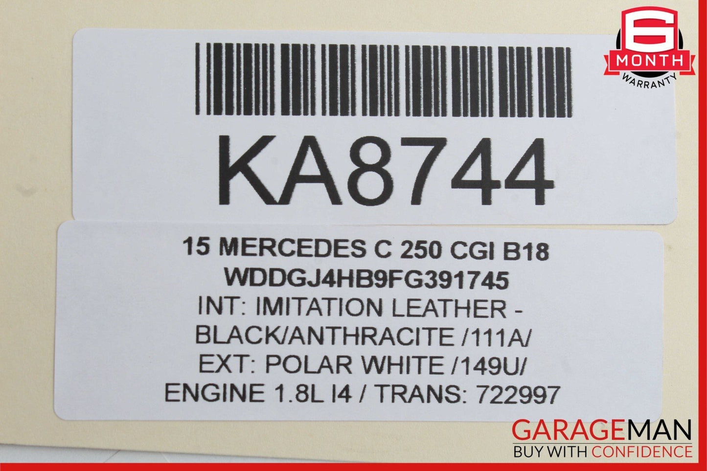 12-15 Mercedes W204 C250 SLK250 1.8L M271 Intercooler Air Cooler Radiator OEM