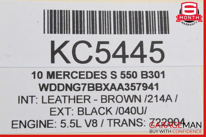 10-13 Mercedes W221 S550 S400 Center Dashboard Dash Trim Molding Brown Wood OEM