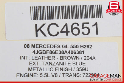 07-09 Mercedes X164 GL550 Right Passenger Side Tail Light Lamp OEM