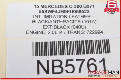 15-18 Mercedes W205 C300 Speedometer Odometer Instrument Cluster Gauge OEM