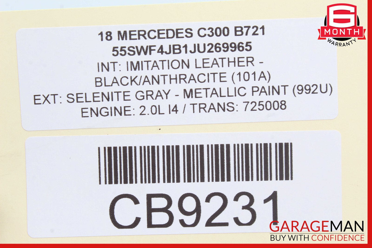 15-20 Mercedes W205 C300 Rear Left / Right Suspension Upper Control Arm OEM