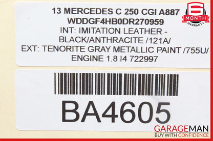08-15 Mercedes W204 C250 Rear Left Driver Side Door Control Module Q1 OEM