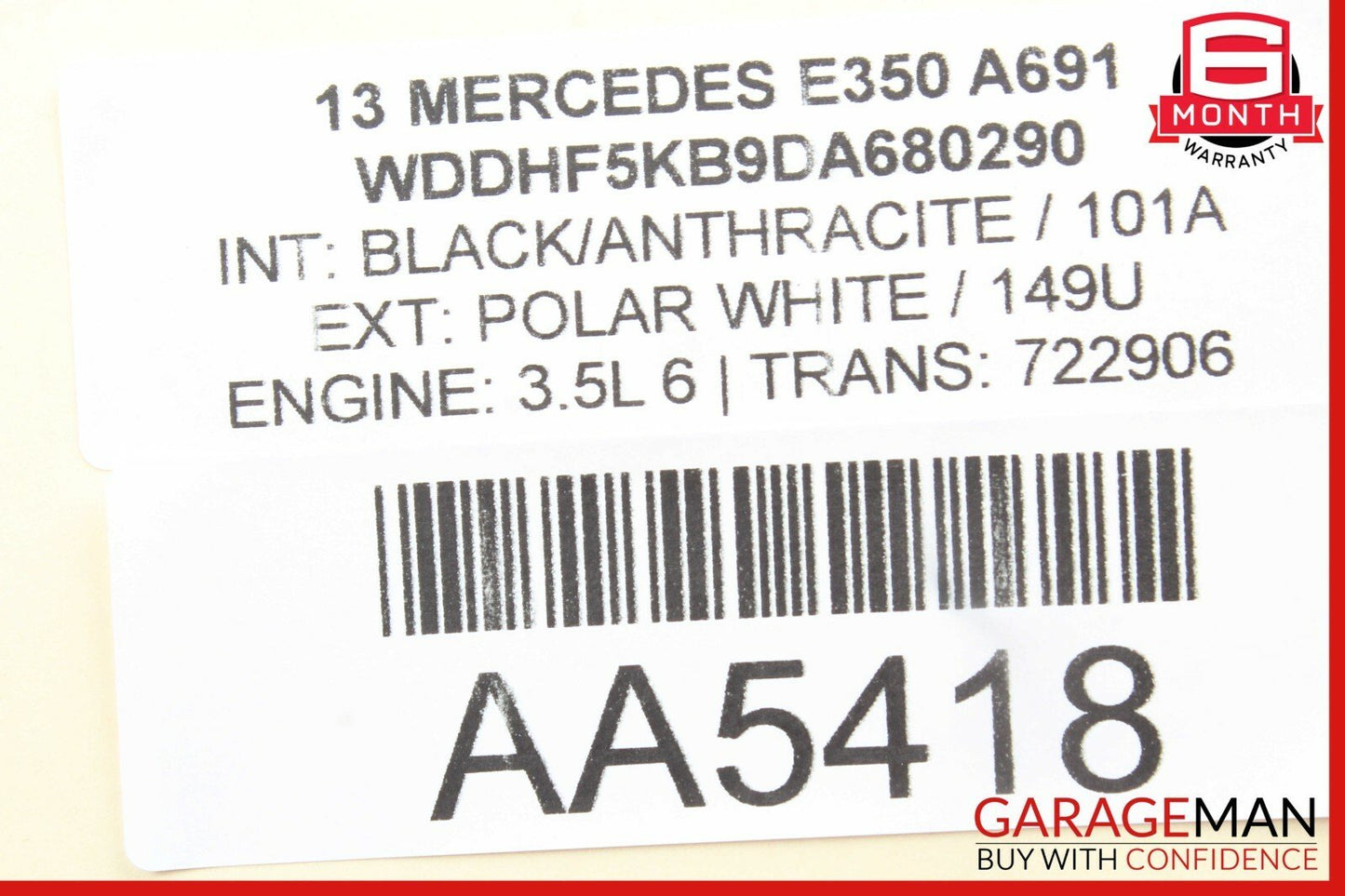 10-13 Mercedes W212 E350 Front / Rear Right Exterior Door Handle Keyless-Go OEM