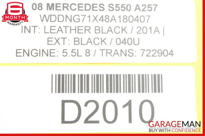 07-13 Mercedes W221 S550 CL550 Rear Trunk Lid Lock Latch Actuator w/ Key OEM