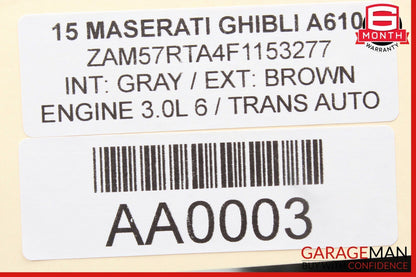 14-17 Maserati Ghibli Front Left Lower Dash Ignition Switch Trim Cover Assembly