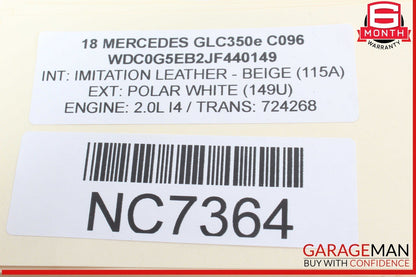 15-20 Mercedes X253 GLC350e C400 Media Center Dashboard Hazard Control Switch