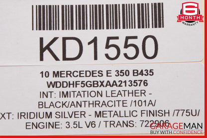 08-16 Mercedes W212 E350 E400 Rear Right Door Window Regulator Motor Unit OEM