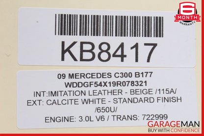 08-11 Mercedes W204 C300 C250 Rear Left Exterior Door Handle 2047600734 OEM