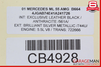 00-03 Mercede W163 ML55 AMG Instrument Cluster Speedometer 1635402411 OEM