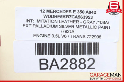08-16 Mercedes E350 E400 GLK350 C250 Rear Left Door Window Regulator Motor Unit