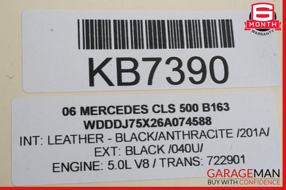 06-11 Mercedes W219 CLS500 Front Right Exterior Door Handle Keyless Go OEM