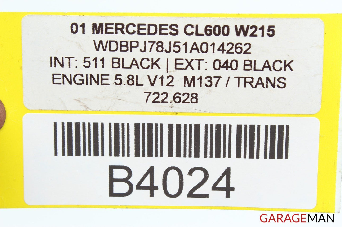 00-02 Mercedes W215 CL600 Center Dashboard Hazard Light Switch Control Panel OEM