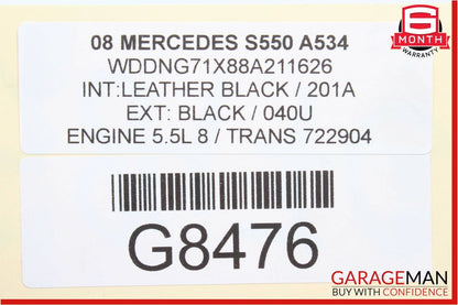 07-13 Mercedes W221 S550 Rear Window Sunshade Roller Blind Brake Light Assembly