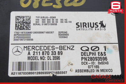 Mercedes X164 GL450 E550 ML350 E320 Sirius Satellite Radio Receiver Module Unit