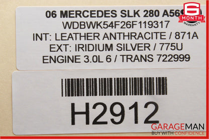 05-11 Mercedes R171 SLK280 Front Right / Left Side Dash A/C AC Air Vent Trim OEM