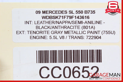 07-12 Mercedes R230 SL550 Sachs Rear Left ABC Hydraulic Shock Absorber Assy