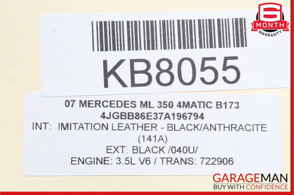 06-09 Mercedes W164 ML350 4MATIC Steering Wheel Black w/ Wood Top OEM