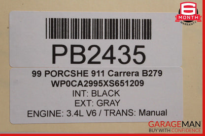 99-05 Porsche 911 996 Carrera Trunk Lid Deck Lid Hatch Engine Cover Spoiler OEM