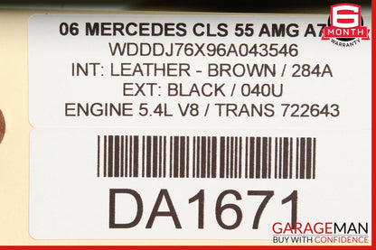 06-11 Mercedes W219 CLS55 AMG Front Right / Left Side Seat Headrest Head Rest