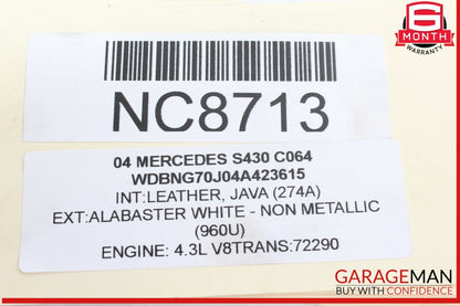 98-06 Mercedes W220 S430 E430 SL500 Lower Engine Motor Oil Pan 1120140603 OEM