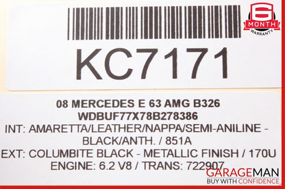 03-09 Mercedes W211 E63 AMG E550 Upper Radiator Support Frame Bracket Bar OEM