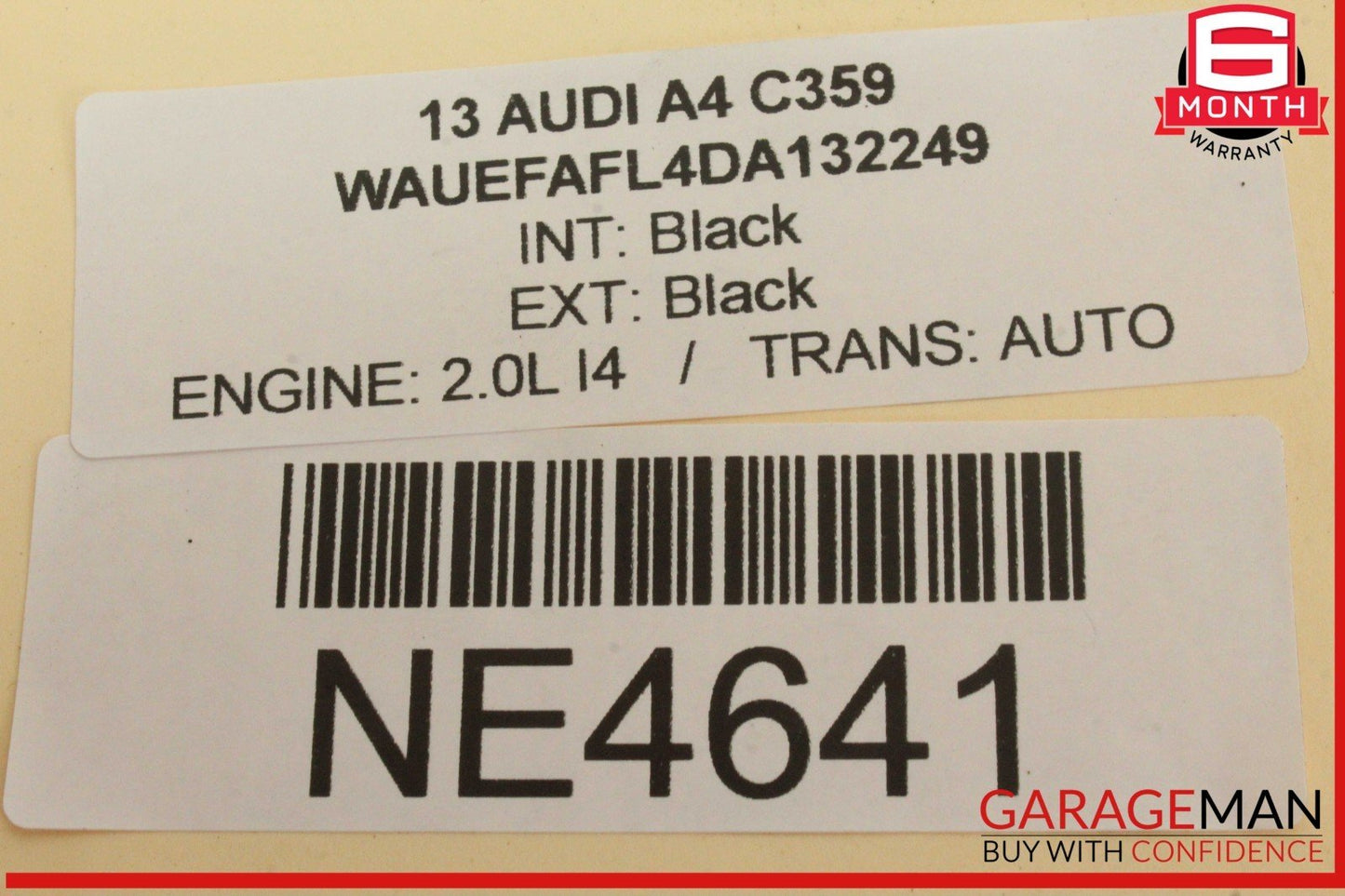 13-16 Audi A4 S4 Rear Right Passenger Side Inner Tail Light Lamp 8K5945094 OEM