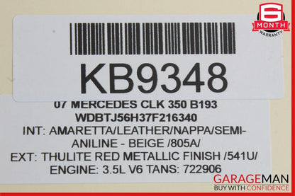 03-09 Mercedes W209 CLK320 CLK55 AMG Front Left Side Door Lock Latch Actuator