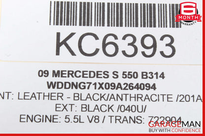 07-13 Mercedes W221 S550 S63 Rear Right Door Lock Latch Actuator Keyless Go OEM