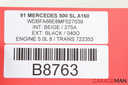 90-02 MERCEDES R129 SL500 SL600 UPPER RADIATOR SUPPORT TIE BAR OEM