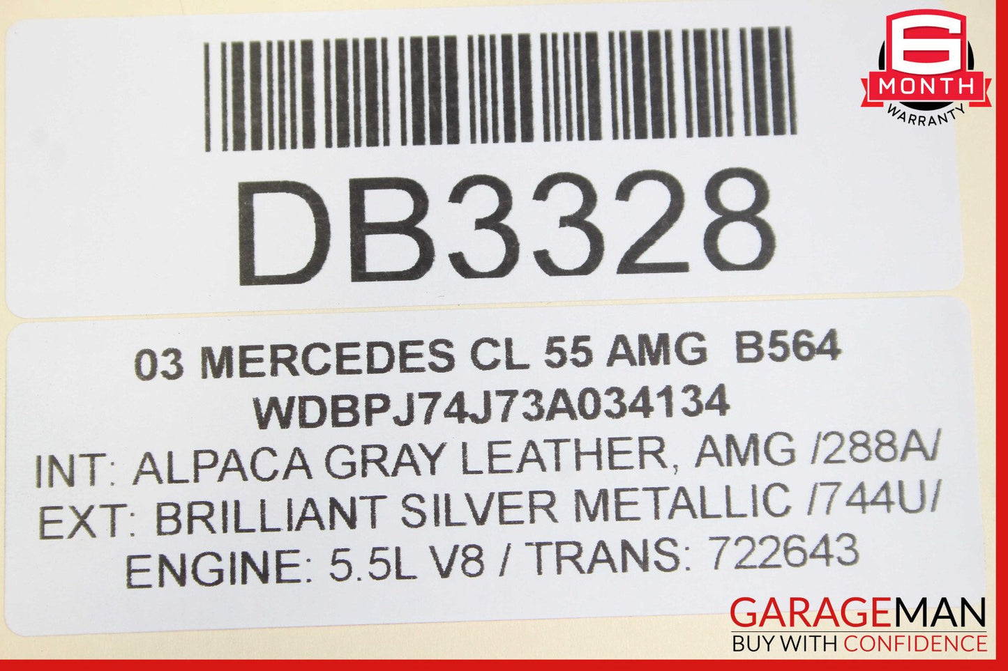 00-06 Mercedes W215 CL55 AMG CL600 CL500 Sunroof Sun Roof Glass 2157800121 OEM